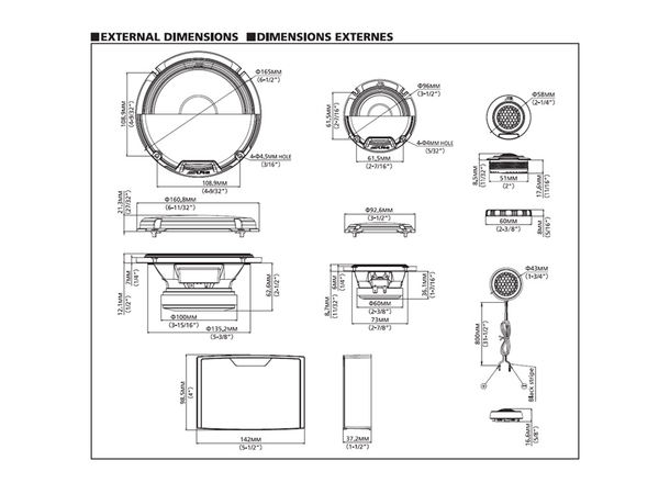 Alpine R2-S653 PRO 3-veis komponentsett 6,5",4", 100W RMS, R-serie 
