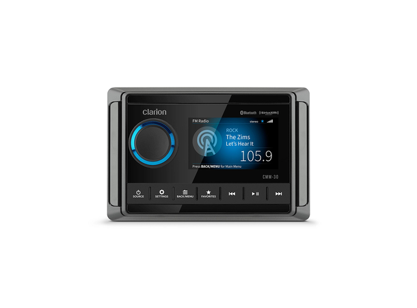 Clarion CMM-30 Marine hovedenhet 4X25W RMS, NMEA 2000, Bluetooth audio 