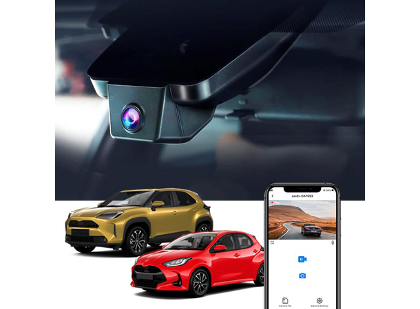 FITCAMX Integrert 4K Dashcam (foran+bak) Toyota Yaris/Yaris Cross (2020 ->)
