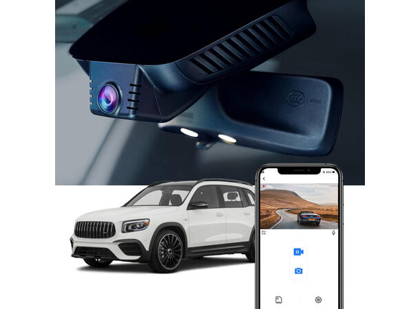 FITCAMX Integrert 4K Dashcam (foran+bak) MB GLB/EQB (2020 - 2023) 