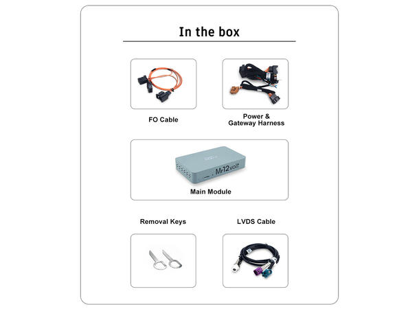 Mr12volt Trådløs CarPlay/Android Auto Audi med MMI 3G/3G+, DSP, OEM Mikrofon 