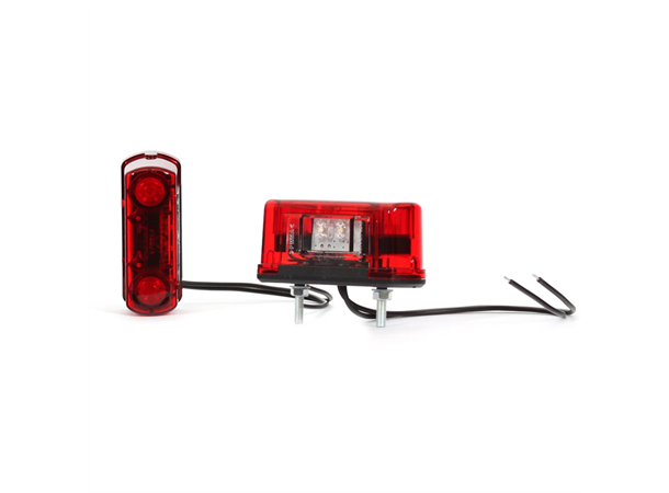 Strands skiltlys/posisjonslys rødt glass LED skiltlys/posisjonslys, pris per stk 