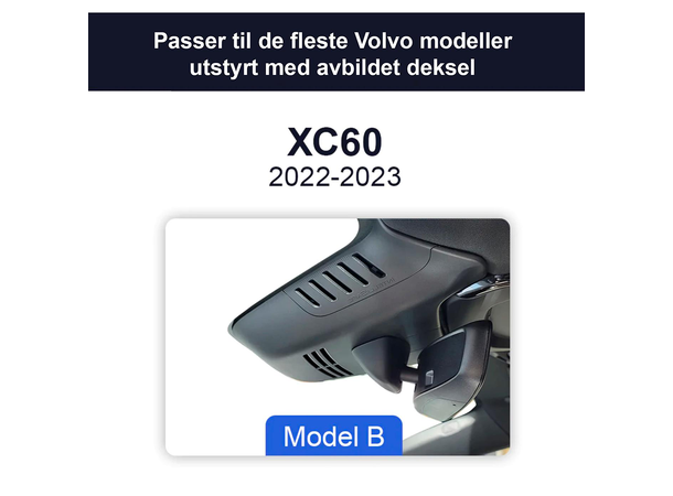 FITCAMX Integrert 4K Dashcam (foran+bak) Volvo XC60 (2014 - 2017) 
