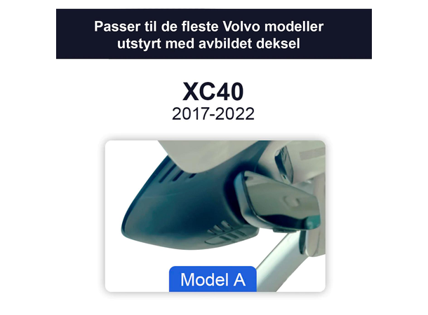 FITCAMX Integrert Plug & Play 4K Dashcam Volvo XC40 (2018-->) (unntatt recharge)
