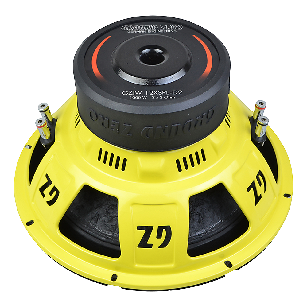 Ground Zero GZIW 12XSPLD2 12" subwoofer 1000W SPL, 2x2 Ohm, KLIPPEL