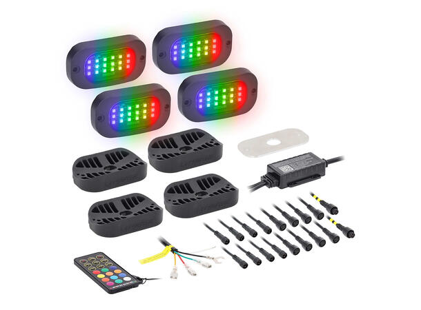 Heise HE-CHASE-K4 Rocklight LED-kit Rocklight LED-kit, RGB, 4 stk
