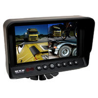 MXN P7DQ 7" Quad 4 kanals monitor Vanntett, 12/24V, opptil 4 kamera