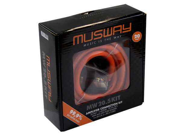 Musway MW20.5KIT strømkabelsett 20mm2 20mm², OFC