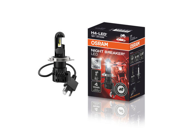 Osram Night Breaker H4 LED for MC LED, H4, Godkjent LED pære, 1stk