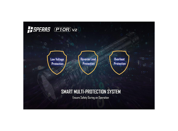 SPERAS P10R V2 Lommelykt 10000 Lumen, 574 meter kastelengde 