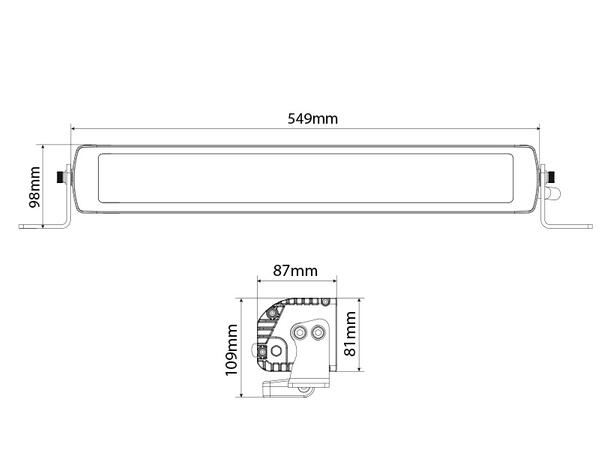 Optibeam Savage 20 20", 5610 lumen, Posisjonslys 
