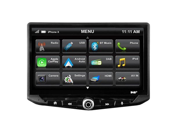 Stinger HEIGH10 hovedenhet 10" skjerm, CarPlay, Android Auto, DAB+