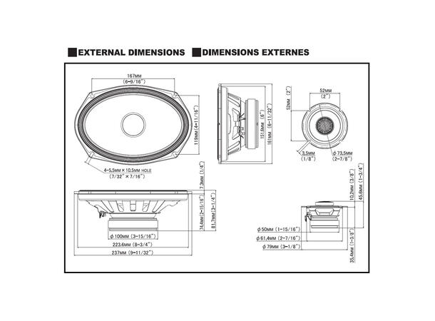 Alpine S2-S69C komponentsett 6x9", 85W RMS, S-serie 
