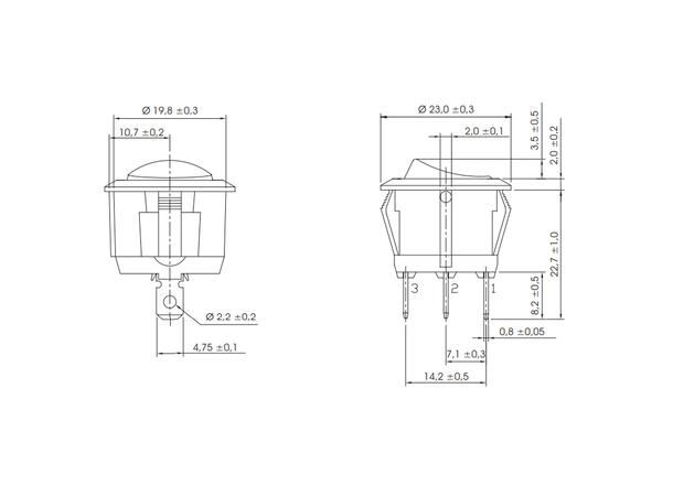 Bryter for innfelling Arbeidslysbryter 