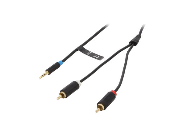Connects2 RCA - 3,5mm jack overgang 3,5 meter 