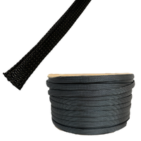 Flettet kabelstrømpe - pris per meter 35-50 mm2, Sort