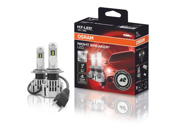 Osram Night Breaker H7 LED LED, H7, Godkjent LED pære, 2stk