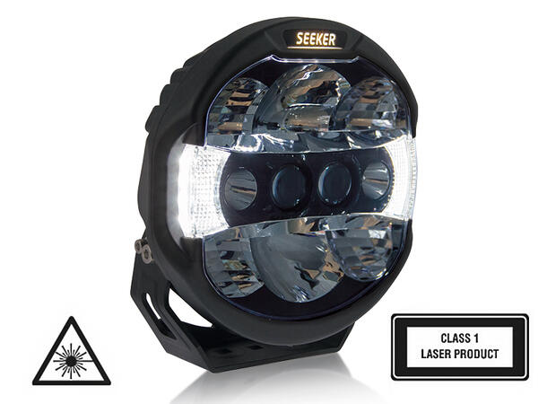 Seeker Quantum Ledzer LED fjernlys 9", 6500 lumen, LED, Laser, Posisjonslys 