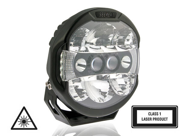 Seeker Quantum Ledzer LED fjernlys 9", 6500 lumen, LED, Laser, Posisjonslys 