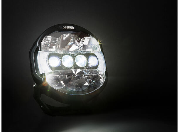 Seeker Quantum Ledzer LED fjernlys 9", 6500 lumen, LED, Laser, Posisjonslys 