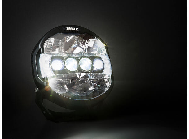 Seeker Quantum Ledzer LED fjernlys 9", 6500 lumen, LED, Laser, Posisjonslys