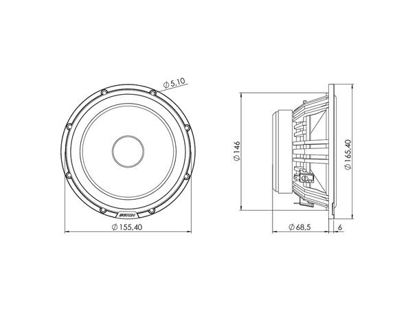 Eton GRAPHIT 16 bass 6,5" 165mm, Pris per par, High-End 