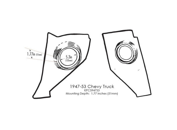 RetroSound Sparkepanel/høyttaleradapter Chevrolet Trucks (1947 - 1953) 