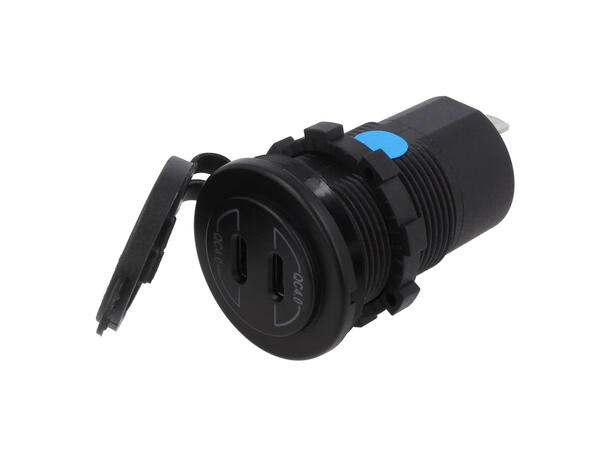 ConnectED USB (2xUSB C) For innfelling USB 3.0, PD,Blå belysning 