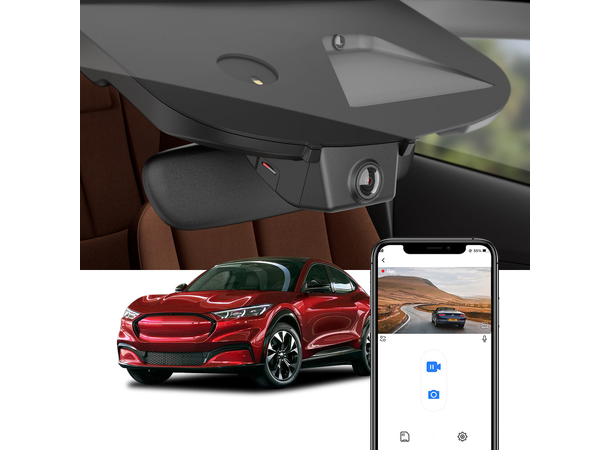 FITCAMX Integrert 4K Dashcam (foran+bak) Ford Mustang Mach-E (2021 ->) 