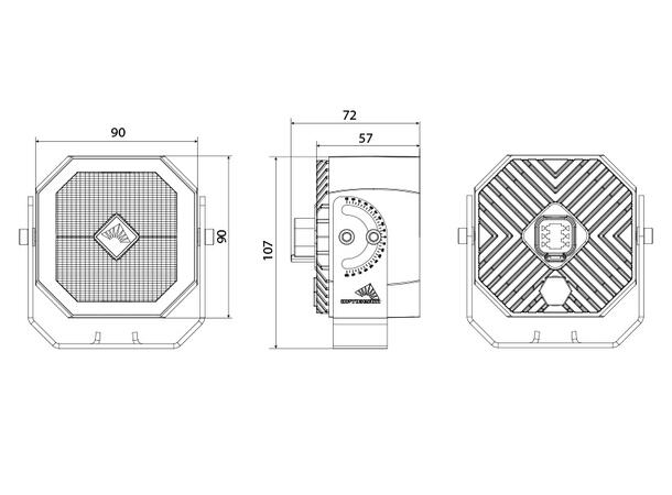 Optibeam OctaX 5.0 Ambient arbeidslys 5500 lumen, R10, CISPR 25 class 3 