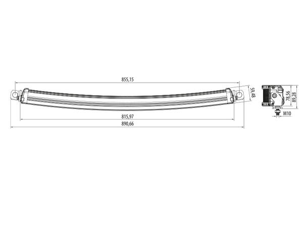 Bullpro Graphite 300W arbeidslys LED, 19.051 Lumen, arbeidslys, kurvet 