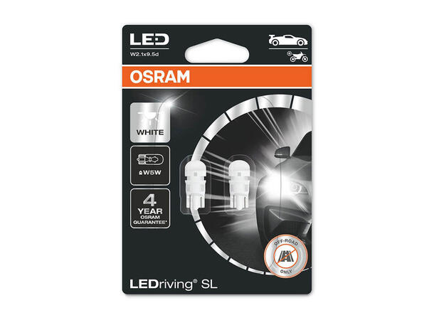 Osram LEDriving SL W5W LED pære W5W, Pris per par, Ikke E-merket