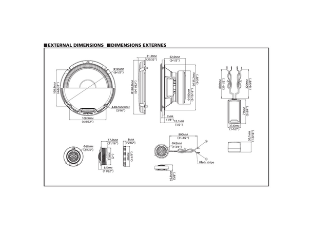 Alpine R2-S65C komponentsett 6,5", 100W RMS, R-serie 