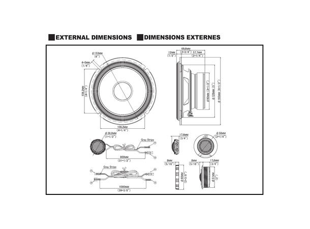 Alpine S2-S65C komponentsett 6,5", 80W RMS, S-serie 