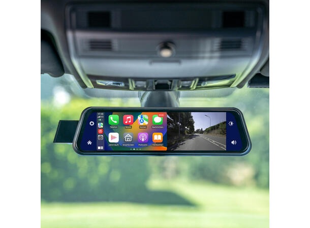 Ampire CPS090 9" Speilmonitor m/ryggekam 9" Speilmonitor med Carplay/Android Auto 