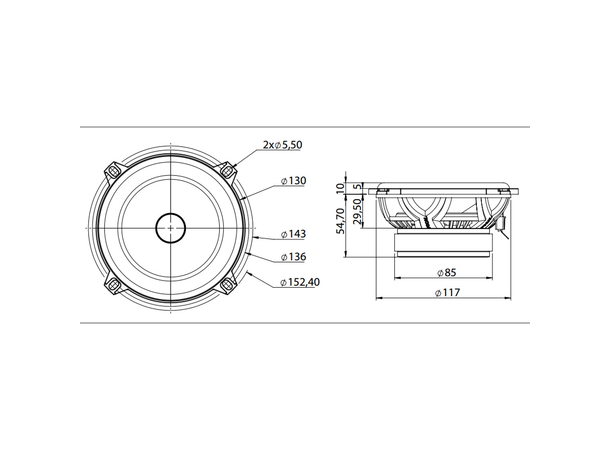 Focal 130AS høyttalersett 5,25", 50W RMS, Access-serie 