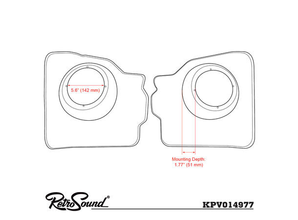 RetroSound Sparkepanel/høyttaleradapter VW Beetle (1952 - 1973) 