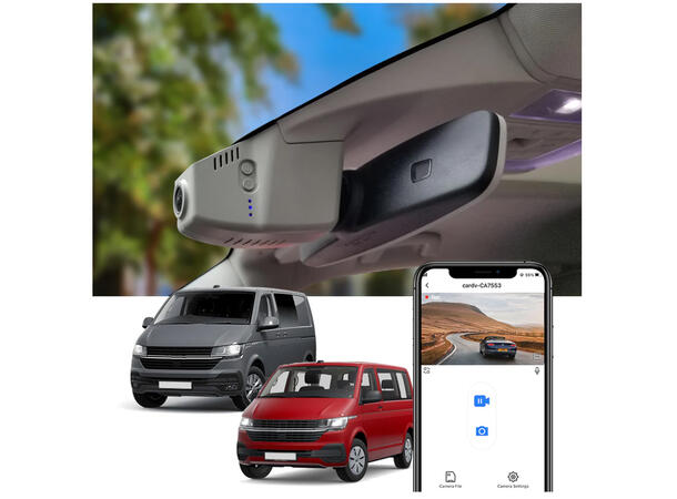 FITCAMX Integrert Plug & Play 4K Dashcam VW/Skoda (2015 ->) "5737" Sort 