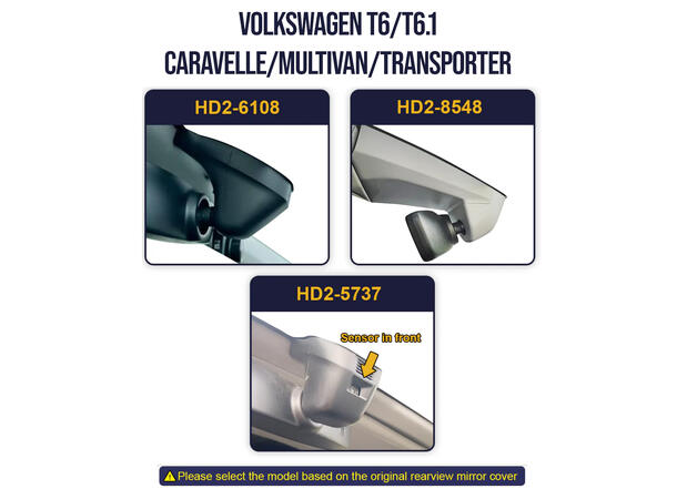 FITCAMX Integrert Plug & Play 4K Dashcam VW/Skoda (2015 ->) "5737" Sort 