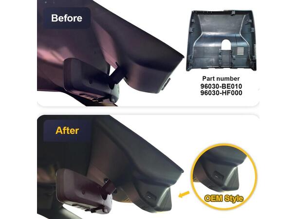 FITCAMX Integrert Plug & Play 4K Dashcam Hyundai Kona (2024->) 