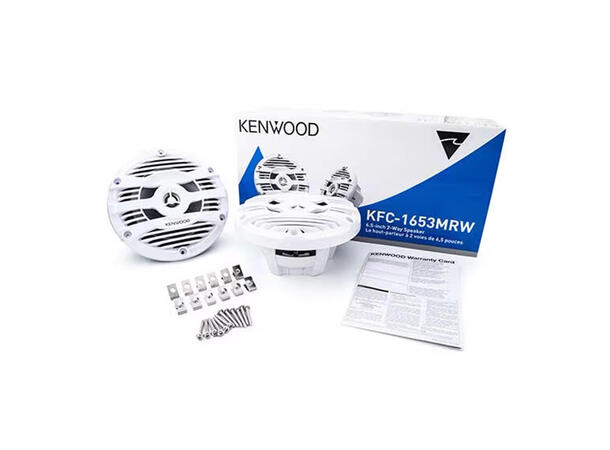 Kenwood KFC-1653MRW 6,5" marinehøytt. 50W RMS, 150W Maks, 4 Ohm 