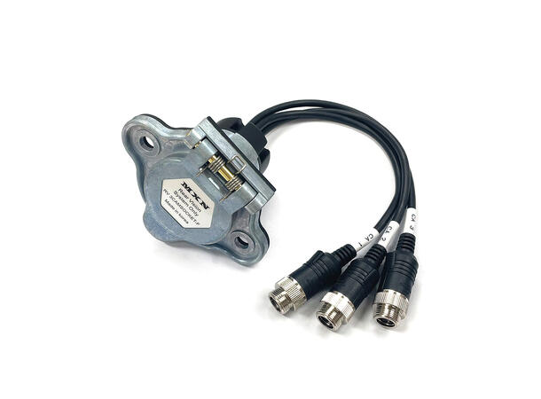 Kontakt for CURL hengerkabel, 3 kamera Han-kontakt - for mont på henger 