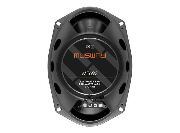 Musway ME693 høyttalerpar 6x9", 125W RMS, 3 Ohm 