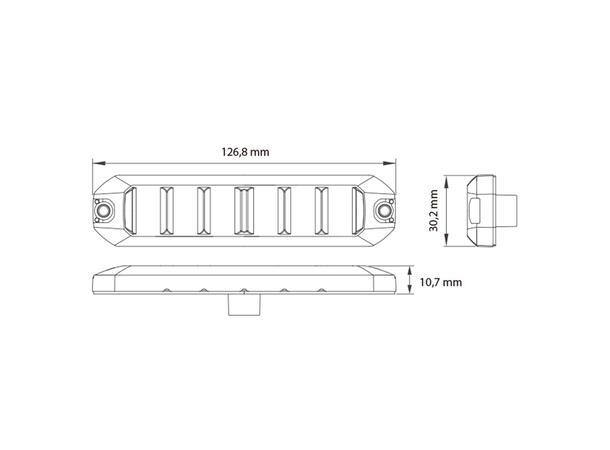 Optibeam Flex LM6 varsellys 12/24V, ECE R65 Class 2, CISPR25 Cl.3 