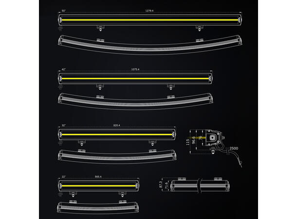 Strands Siberia XP DRC 32" ledbar 32", 18590 Lumen, Xperience-mode, Kurvet 