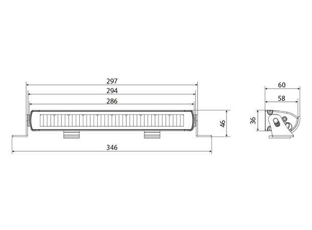 W-Light Impulse 1.2 LED fjernlys 11", 3900 lumen, 42W 