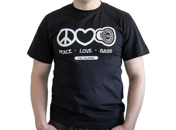 DD Audio T-skjorte Love Peace Bass Medium 