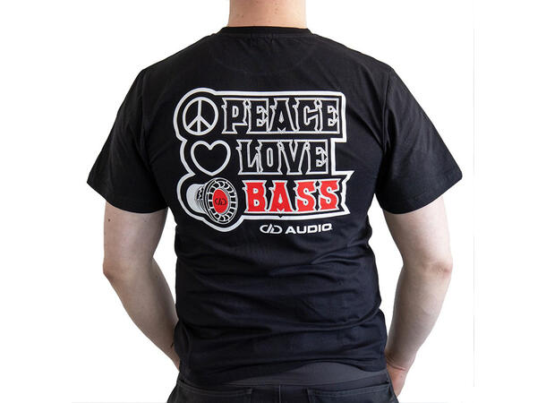 DD Audio T-skjorte Love Peace Bass Medium 