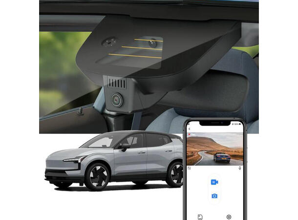 FITCAMX Integrert Plug & Play 4K Dashcam Volvo EX30 (2024 ->) 