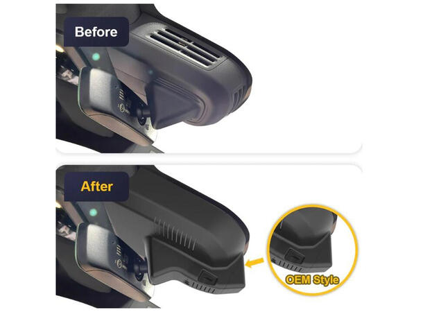 FITCAMX Integrert Plug & Play 4K Dashcam Volvo EX30 (2024 ->) 